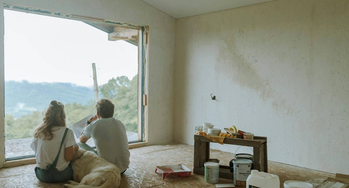 Custom home addition in progress