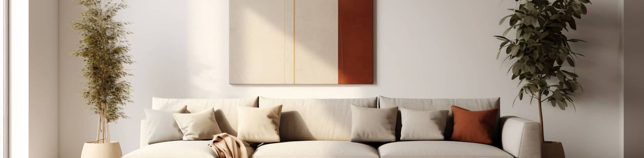 Light-filled living room with fresh paint and updated floors